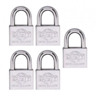 Safety Hardened Steel Padlock Brass Body BK505 50mm (5pcs)