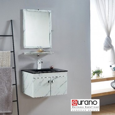 EURANO Main Cabinet + Glass Basin + Mirror + Tray ERN61604