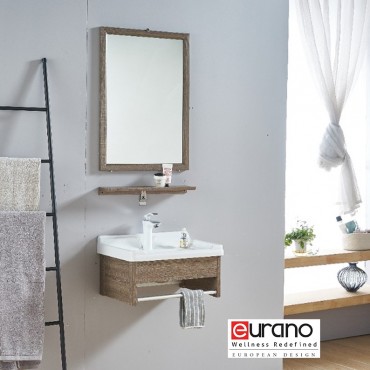 EURANO Main Cabinet + Ceramic Basin + Mirror + Tray ERN61503B