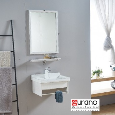 EURANO Main Cabinet + Ceramic Basin + Mirror + Tray ERN61502B