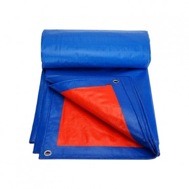 Tarpaulin Canvas Sheet With Ring Orange Blue 18' x 24'