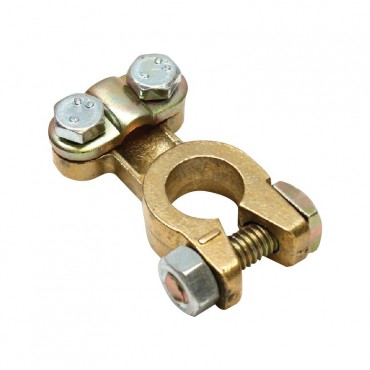 Brass Battery Clamp / Battery Cable Terminal Clamp Head Ends Positive + Negative