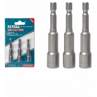 TOTAL 8MM X 45MM 3PCS MAGNETIC NUT SET 18 TAC270831