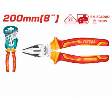 TOTAL 8" 200MM INSULATED COMBINATION PLIERS 1000V THTIP2181