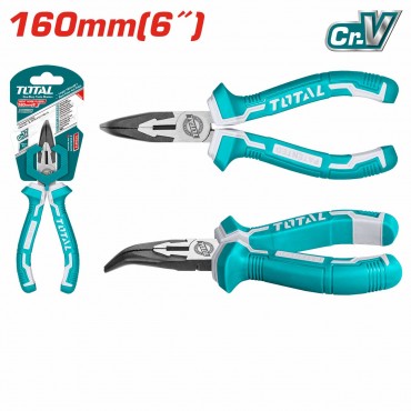 TOTAL 6"160MM BENT NOSE PLIERS THT24616