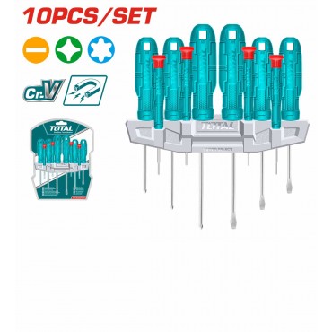 TOTAL 10PCS SCREWDRIVER AND PRECISION SCREWDRIVER SET THTDC251001