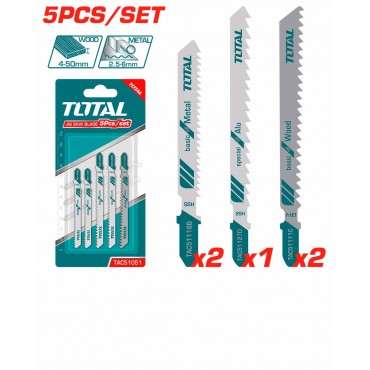 TOTAL 5PCS JIG SAW BLADE SET TAC51051