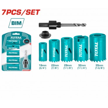 TOTAL 7PCS BI-METAL HOLE SAW SET TACSH1071