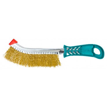 TOTAL 10"250MM PLASTIC HANDLE WIRE BRUSH THT92102