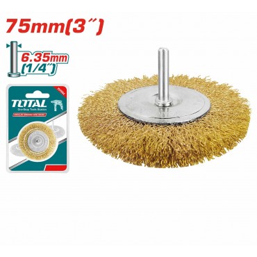 TOTAL 75MM3" X 6.35MM14" CIRCULAR GRINDING WIRE BRUSH TAC34031