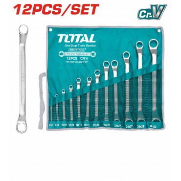 TOTAL 12PCS OFFSET RING SPANNER SET THT1024121