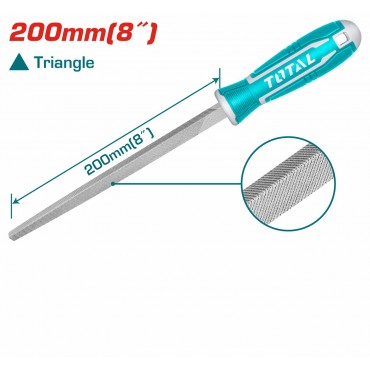 TOTAL 8"200MM TRIANGLE STEEL FILE THT91486