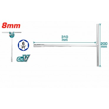 TOTAL 8MM T-HANDLE SOCKET WRENCH THTSW0806