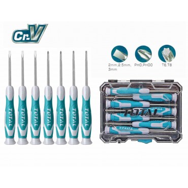 TOTAL 7PCS PRECICION SCREWDRIVER SET THT250726