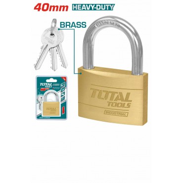 TOTAL 40MM HEAVY DUTY BRASS PADLOCK TLK32402