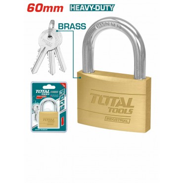 TOTAL 60MM HEAVY DUTY BRASS PADLOCK TLK32602