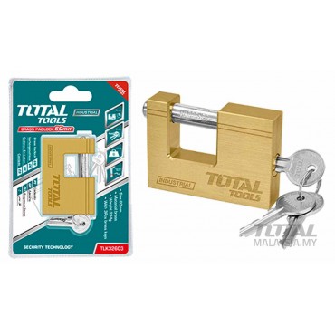 TOTAL 60MM HD BRASS BLOCK PADLOCK TLK32603