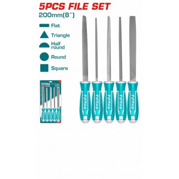 TOTAL 5PCS STEEL FILE SET 8" (5SET) THT918516