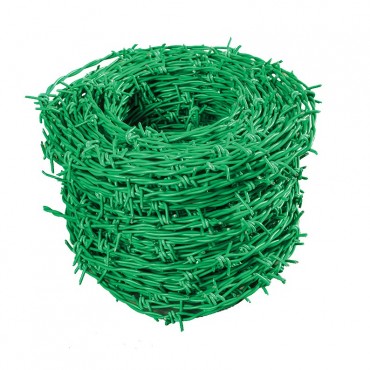 Green PVC Coated Barbed Wire 5kg