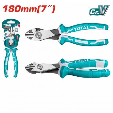 TOTAL 7"180MM HEAVY-DUTY DIAGONAL CUTTING PLIERS THT27716