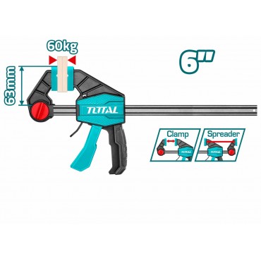 TOTAL 63 X 150MM QUICK BAR CLAMPS THT1340601