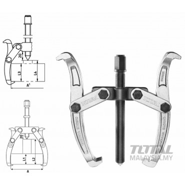 TOTAL 3" GEAR PULLER 2 JAWS THTGP236