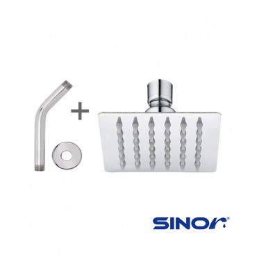 SINOR 6” SUS 304 Stainless Steel Rain Shower Set - Square SH711-S6