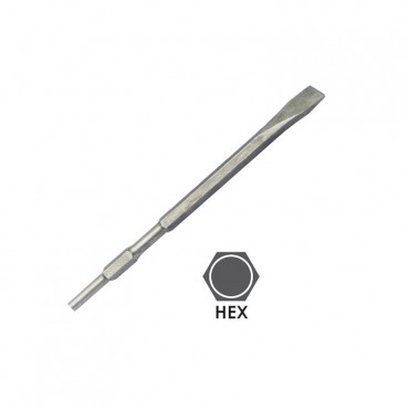 Hex Bull Point Chisel (Flat) 30mm x 410mm