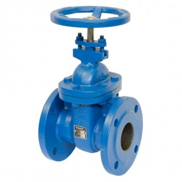 DOUBLE FLANGE DUCTILE IRON RESILIENT SEATE GATE VALVE C-W HANDLE BS3464