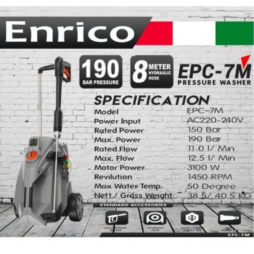 HIGHT PRESSURE WASHER MACHINE (190BAR) ENRICO-EPC-7M