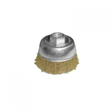 Brass Cup Brush B125 (Coated Steel Wire Heavy Duty Type) M10