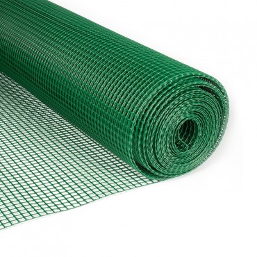 Green PVC Coated Wire Mesh Netting 1/2'' X 1/2'' X 19G