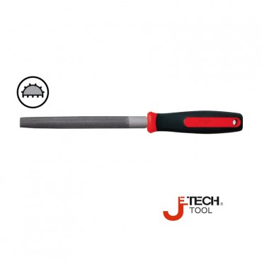 Jetech Half Round File c/w Handle (Bastard) FHRT-200 200mm