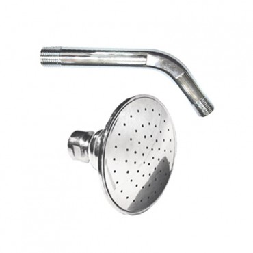 4" Chrome ABS Shower Head + Shower Arm