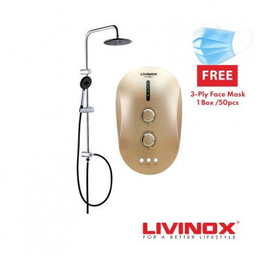 Livinox Water Heater ANDORA DC Pump LWH-ADDP-BRGD (Rain Shower)