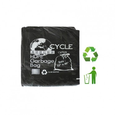 HDPE Garbage Bag Rubbish / Plastic Bag 32" x 40" Black