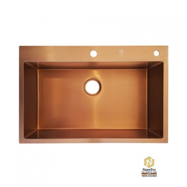 Nano SUS 304 Single Sink N6850-R Rose Gold (L680mm x W500mm x D230mm)