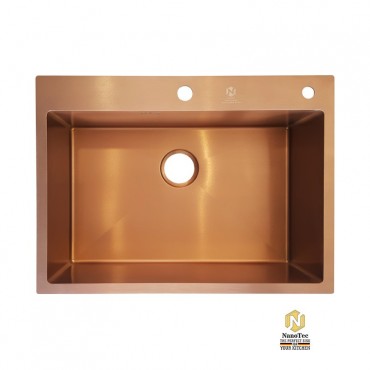 Nano SUS 304 Single Sink N7650-R Rose Gold (L760mm x W500mm x D230mm)