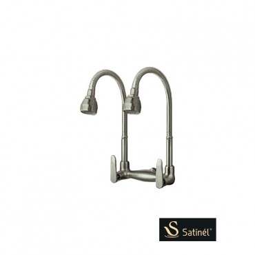 Satinel Sink Tap Bronze Double-Flex Cold Wall ELS-8822W