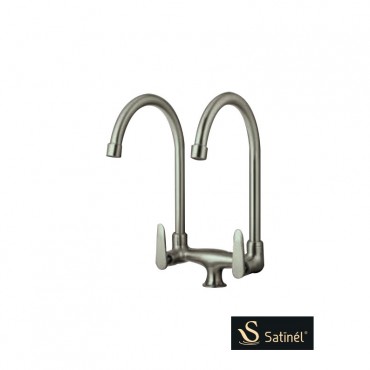 Satinel Sink Tap Bronze Double Pillar ELS-8800P