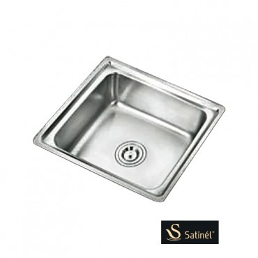 Satinel Stainless Steel Top Mount Single Sink Kitchen Sink ELS-1180XL (L600mm x W450mm x D220mm)