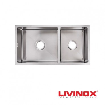 Livinox Stainless Steel Under Mount Single Sink LUS-8645 (L860mm x W450mm x D250mm)